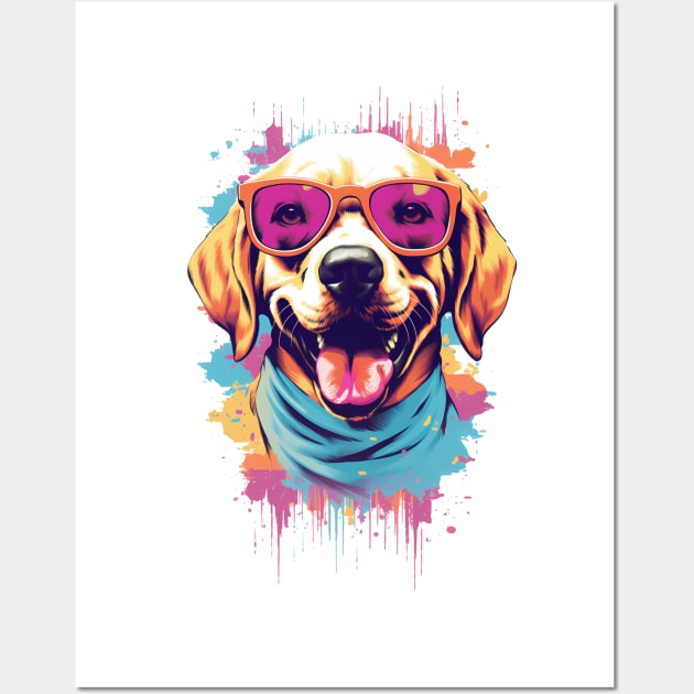 Dog with sunglasses Wall Art by megaphone